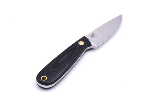 Necker 70 - BlackMicarta - Flat - Leather