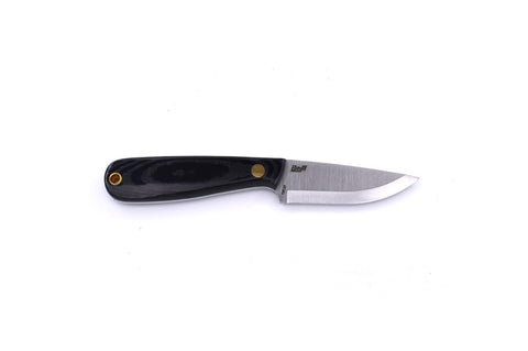 Necker 70 - BlackMicarta - Scandi - Leather