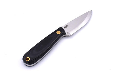 Necker 70 - BlackMicarta - Scandi - Leather