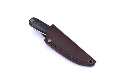 Necker 70 - BlackMicarta - Scandi - Leather