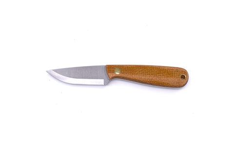 Necker 70 - MustardMicarta - Scandi - Leather