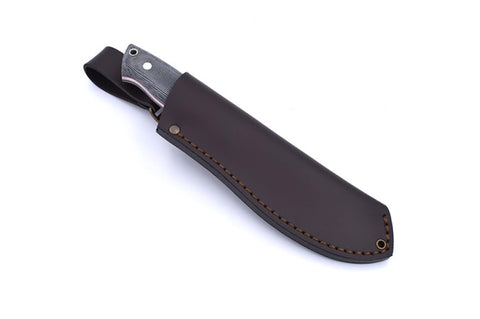 Nessmuk 125 - BlackMicarta - Scandi - Leather