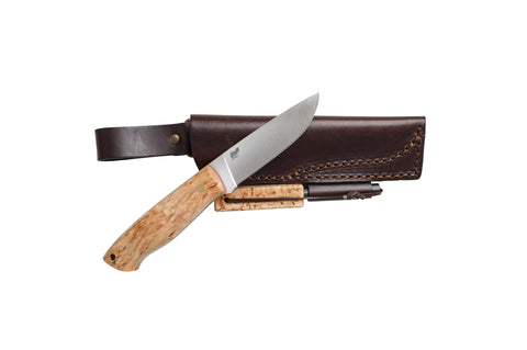 Trapper 95 - Curly Birch - Flat - Firesteel