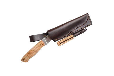 Trapper 95 - Curly Birch - Flat - Firesteel