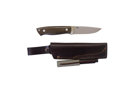 Trapper 95 - GreenMicarta - Flat - Firesteel