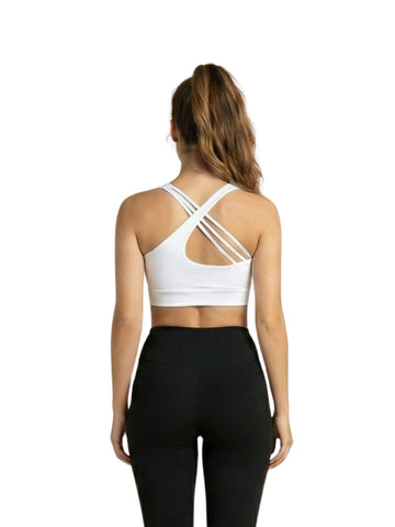 397 Bron - Sport-BH Hvit - Stilfull Komfort✨