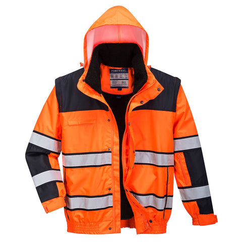 Portwest C466 Arbeitsjacke – Orange/Schwarz – robust & funktional