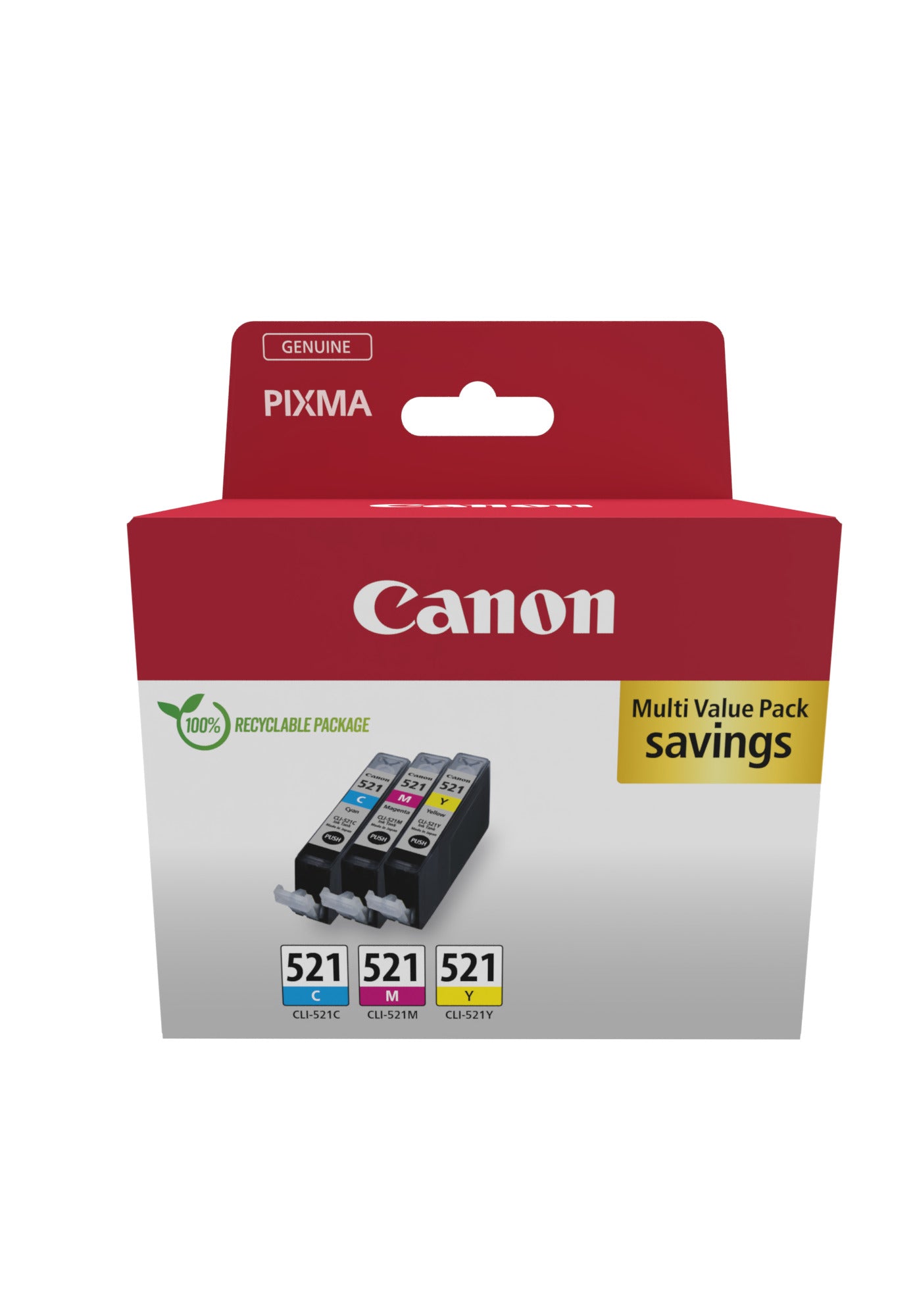 CANON Multipack Tinte CMY CLI-521Pack PIXMA IP 3600 3x9ml