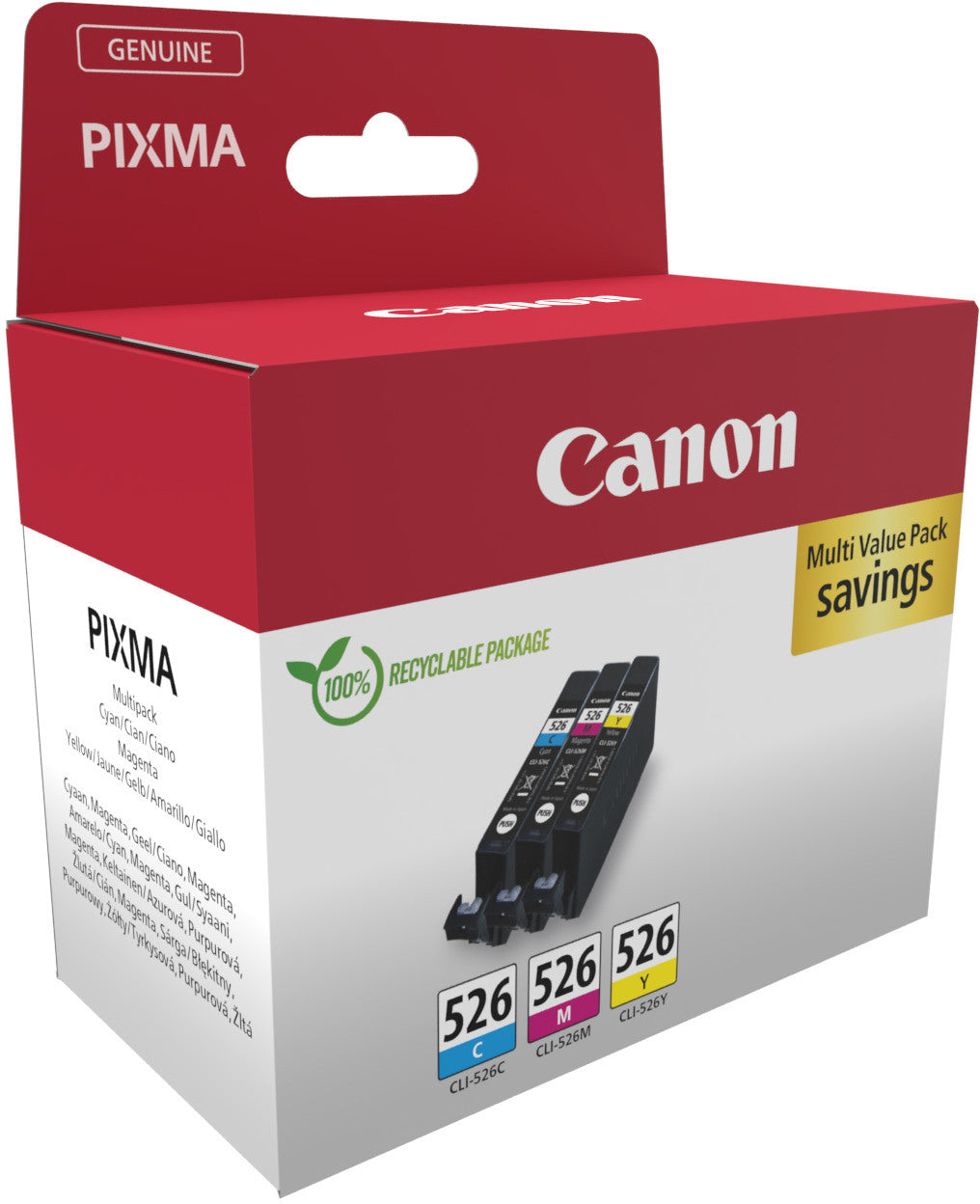 CANON Multipack Tinte CMY CLI-526 PIXMA iP4850 3x9ml