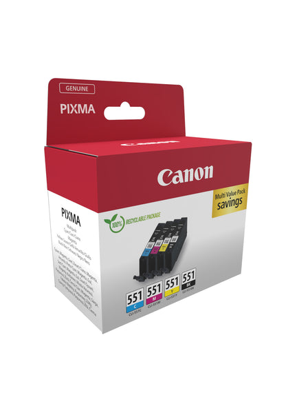 CANON Multipack Tinte BKCMY CLI-551PA PIXMA MG5450 7ml