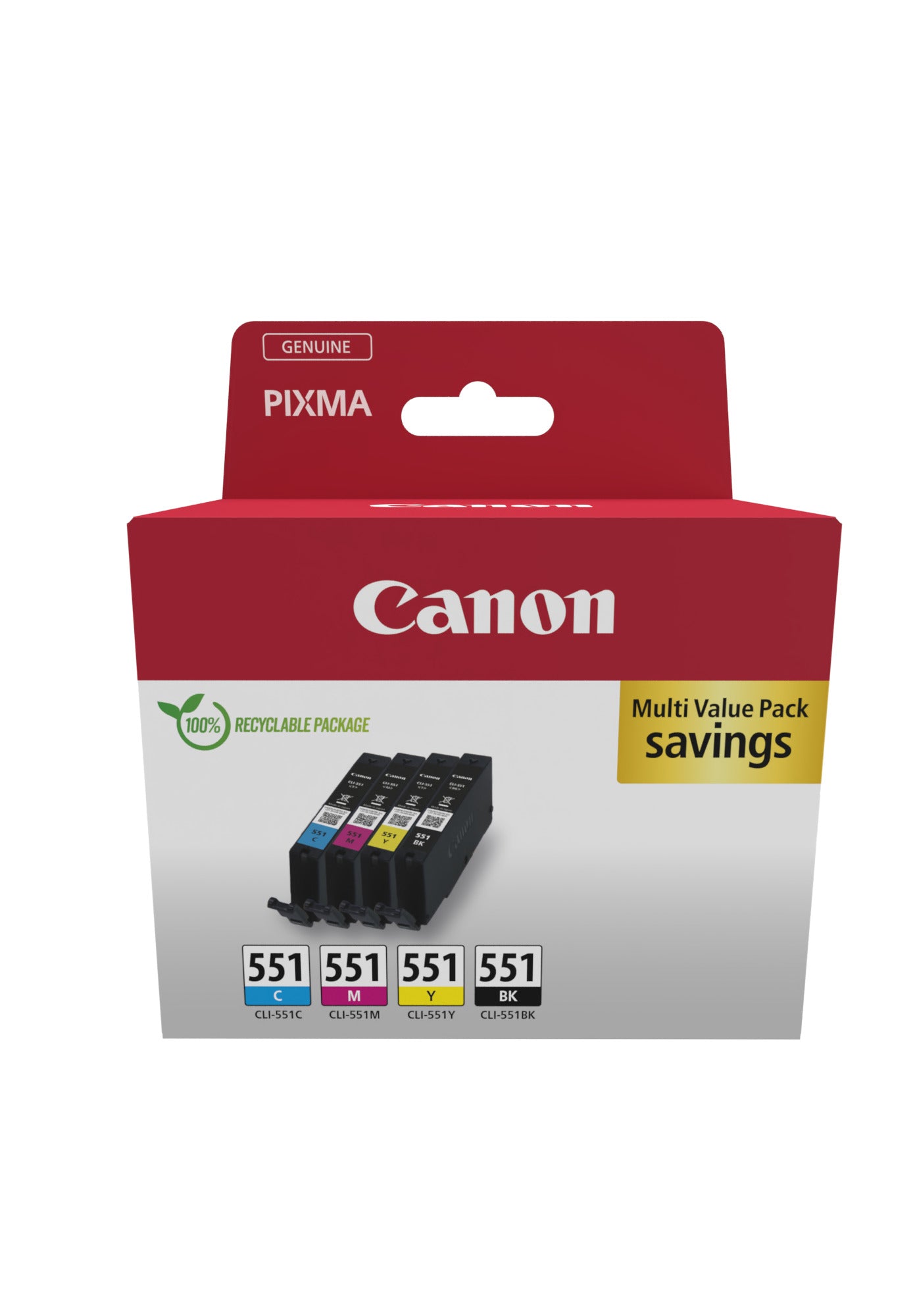 CANON Multipack Tinte BKCMY CLI-551PA PIXMA MG5450 7ml