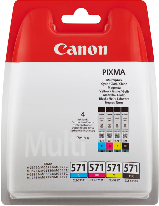 CANON Multipack Tinte BKCMY CLI-571PA PIXMA MG5750 7ml