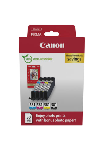 CANON Photo Valuepack BKCMY CLI-581 Pixma TR7550 4x5.6ml