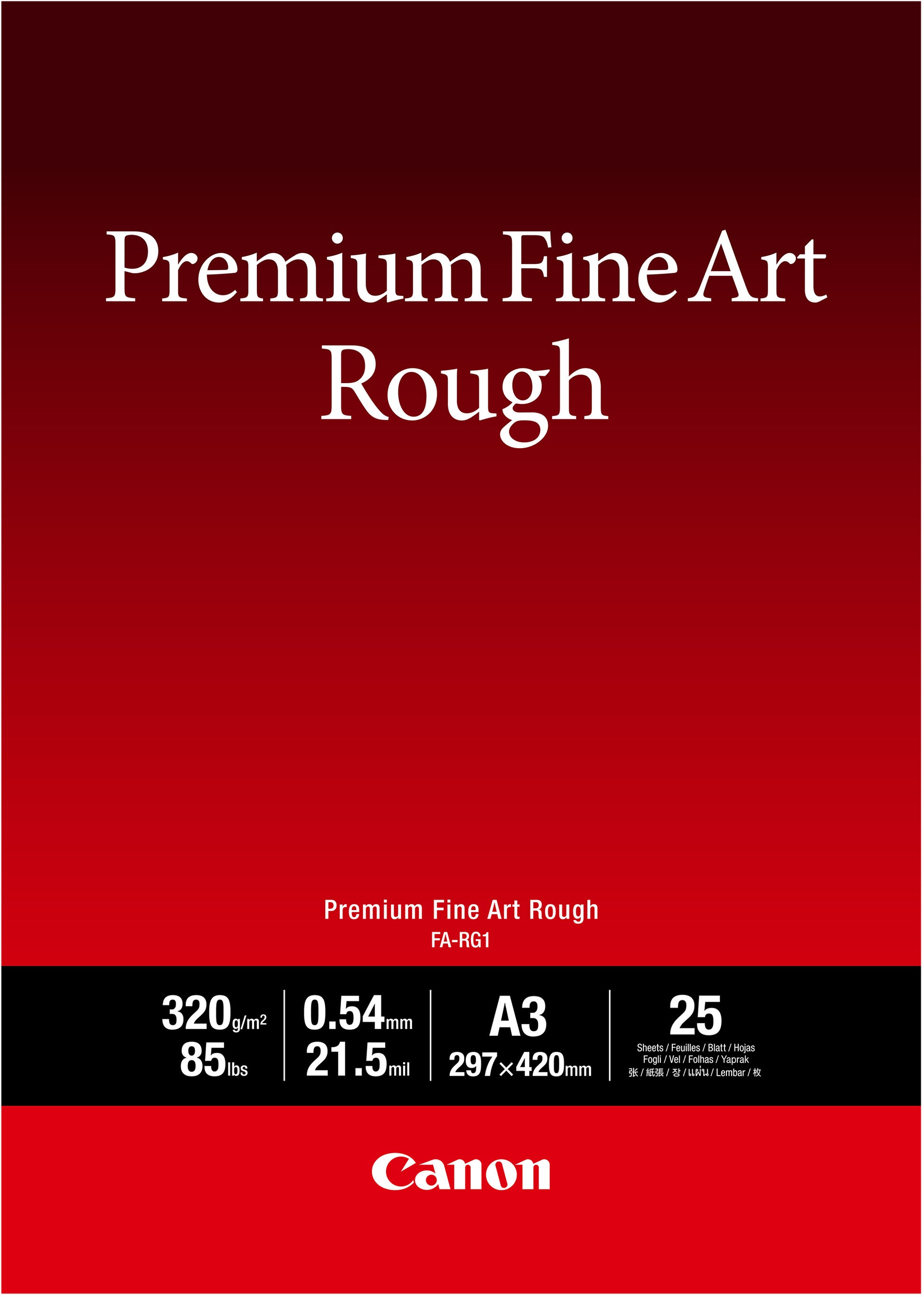 CANON Premium Paper 320g A3 FARG1A3 Fine Art Rough 25 Blatt