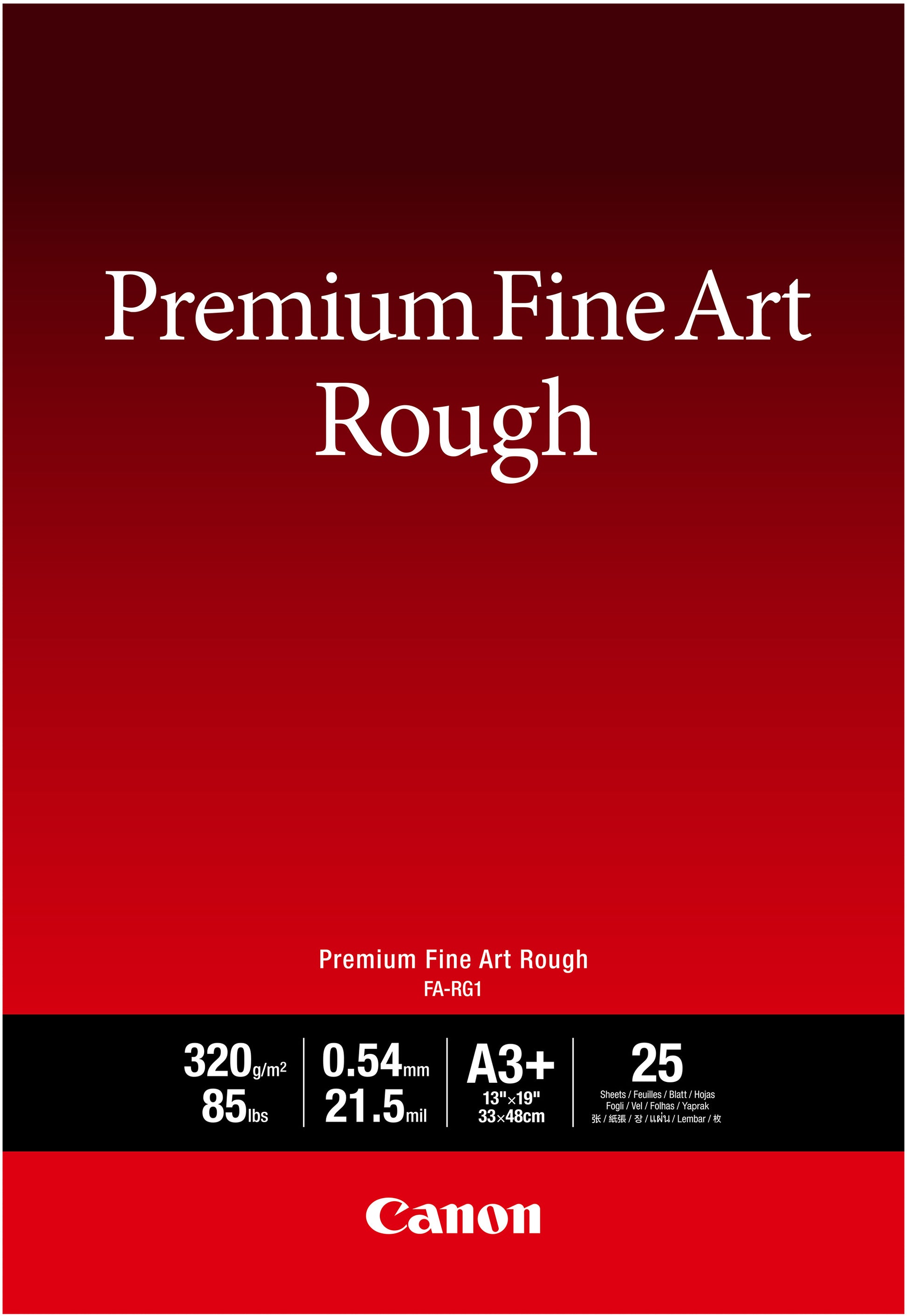 CANON Premium Paper 310g A3+ FASM1A3+ Fine Art Smooth 25 Blatt