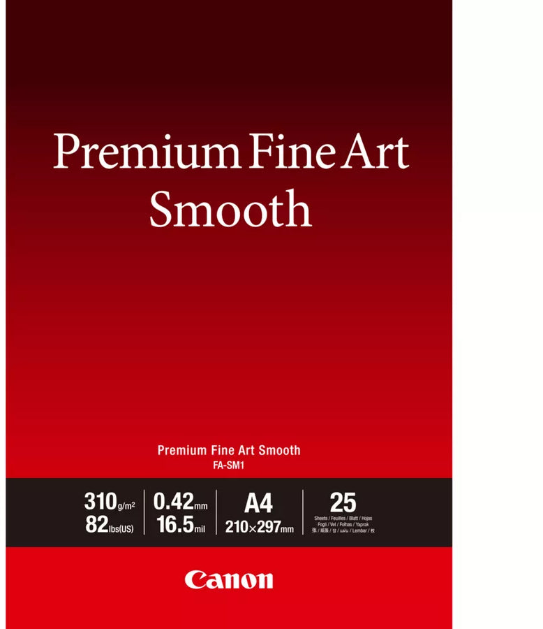 CANON Premium Paper 310g A4 FASM2A4 Fine Art Smooth 25 Blatt