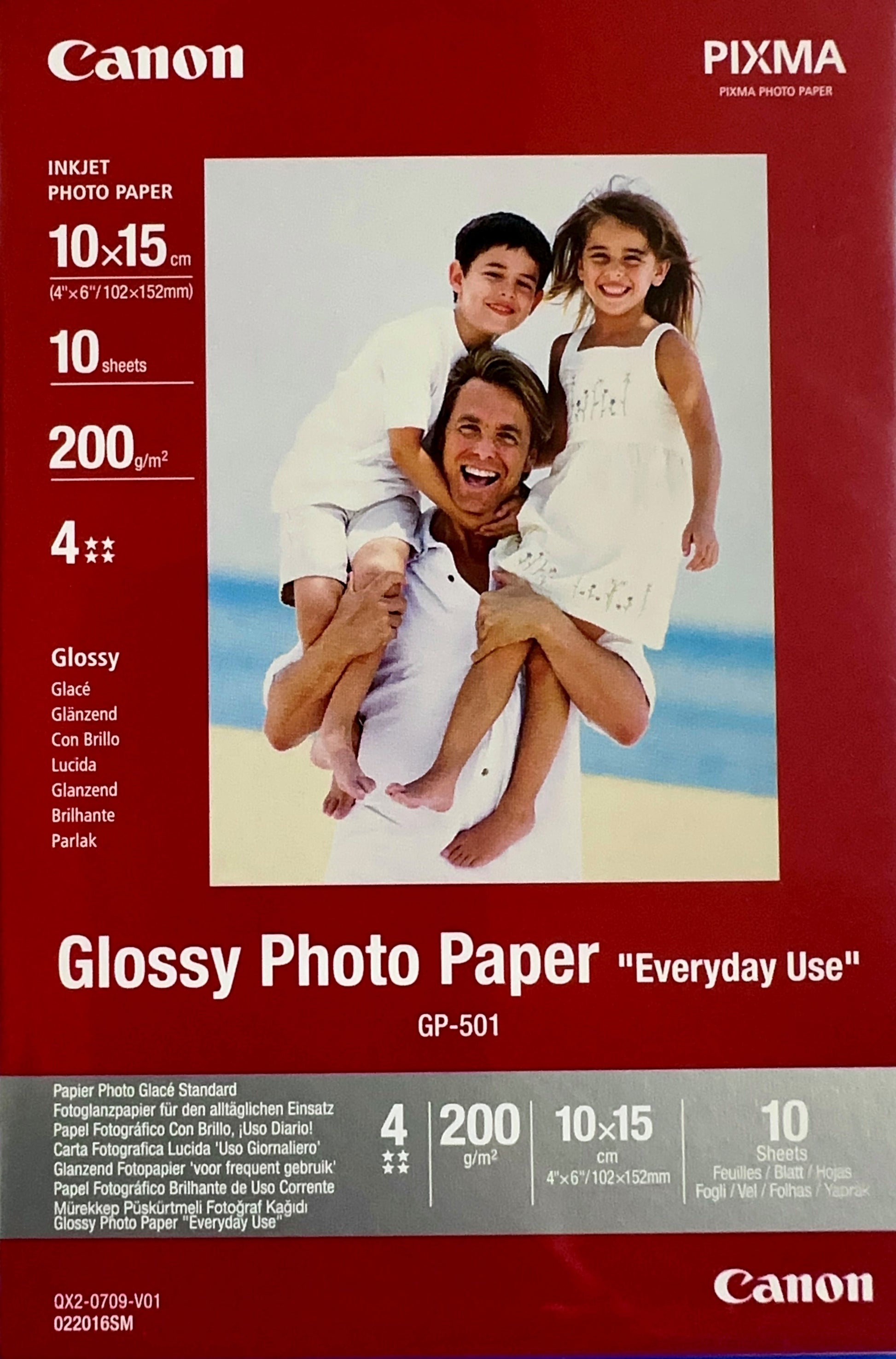 CANON Glossy Photo Paper 10x15cm GP5014x6 InkJet, Everyday 200g 10 Bl.