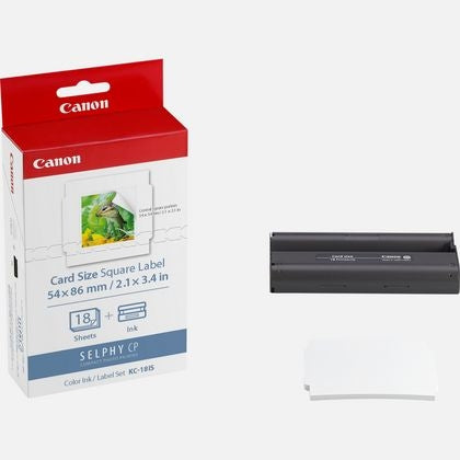 CANON Farbtinte/Kleberset 8,6x5,4cm KC18IS CP 1200 (Square) 18 Blatt