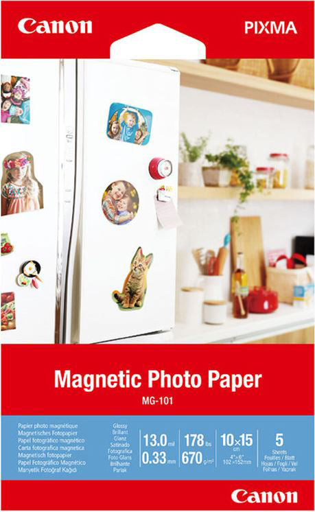 CANON Magnetic Photo Paper 10x15cm MG-101 Glossy 5 Blatt