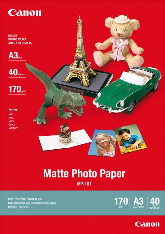 CANON Matte Photo Papier A3 MP101A3 InkJet, 170g 40 Blatt