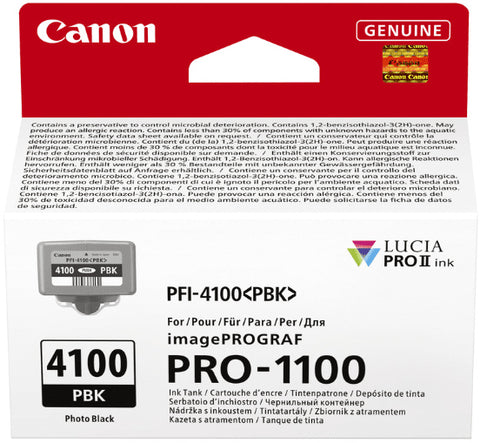 CANON Tintenpatrone photo schwarz PFI-4100PBK iPF PRO-1100 80ml