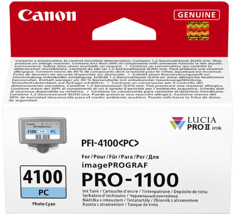 CANON Tintenpatrone photo cyan PFI-4100PC iPF PRO-1100 80ml