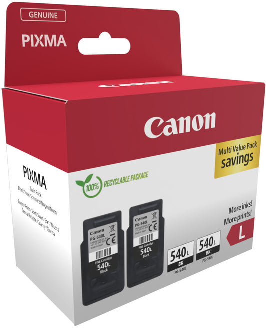 CANON Tintenpatrone L TWIN schwarz PG-540L TWIN PIXMA MG2150 2x11ml