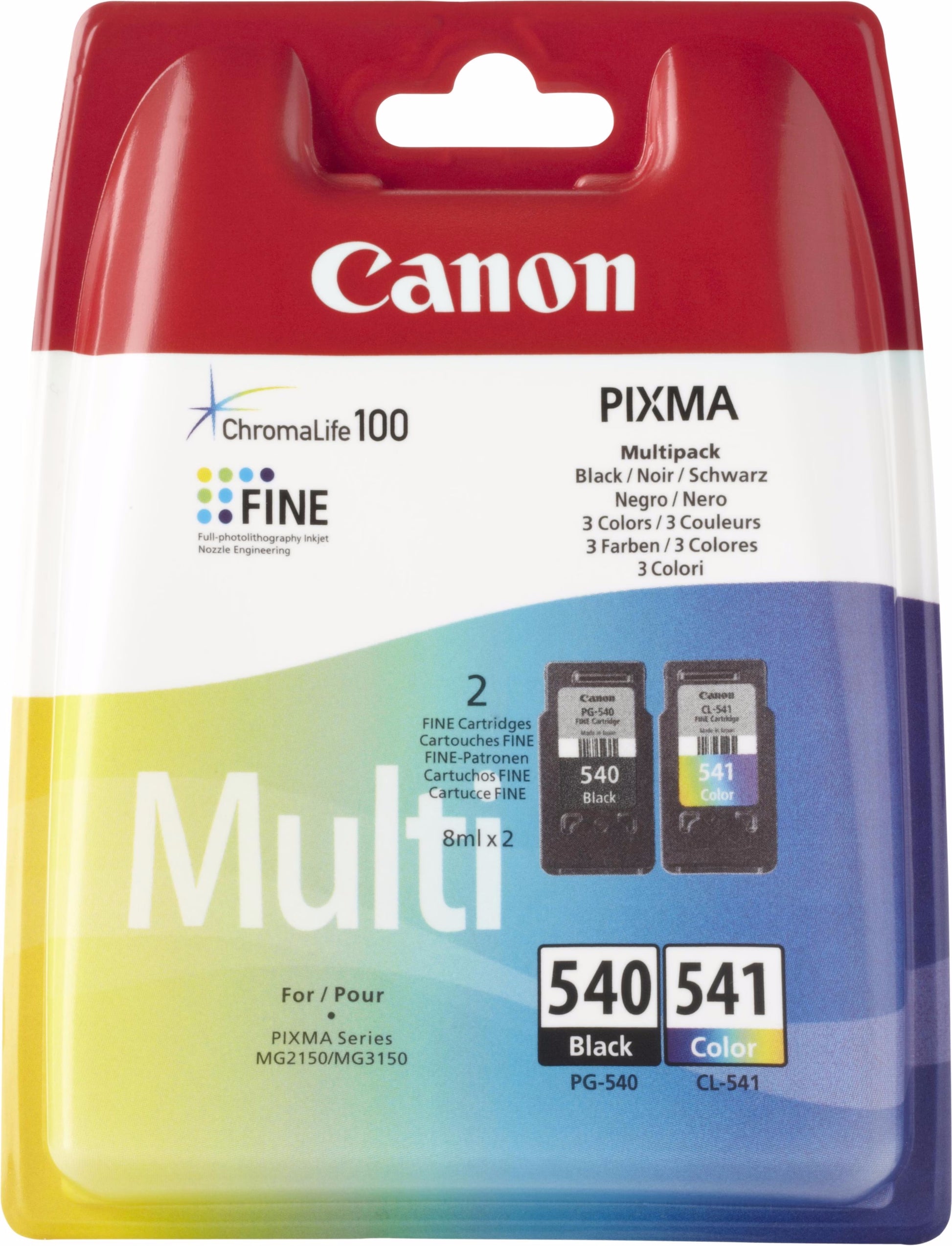 CANON Multipack Tinte schwarz/color PGCL540/1 PIXMA MG2150 2x8ml