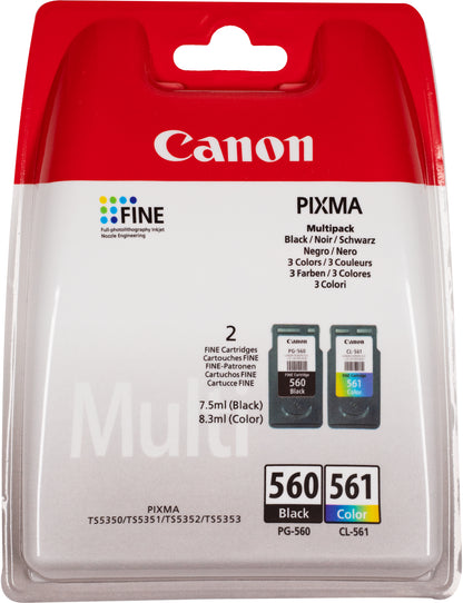 CANON Multipack Tinte schwarz/color PGCL560/1 PIXMA TS 5350 7.5/8.3ml