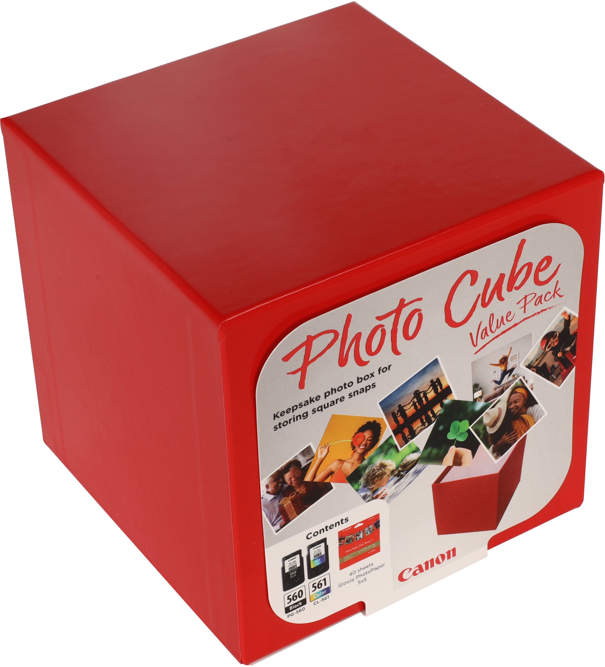 CANON Photo Cube Value Pack CMYBK PGCL560/1 PIXMA TS5350 5x5 PP-201 40Bl.