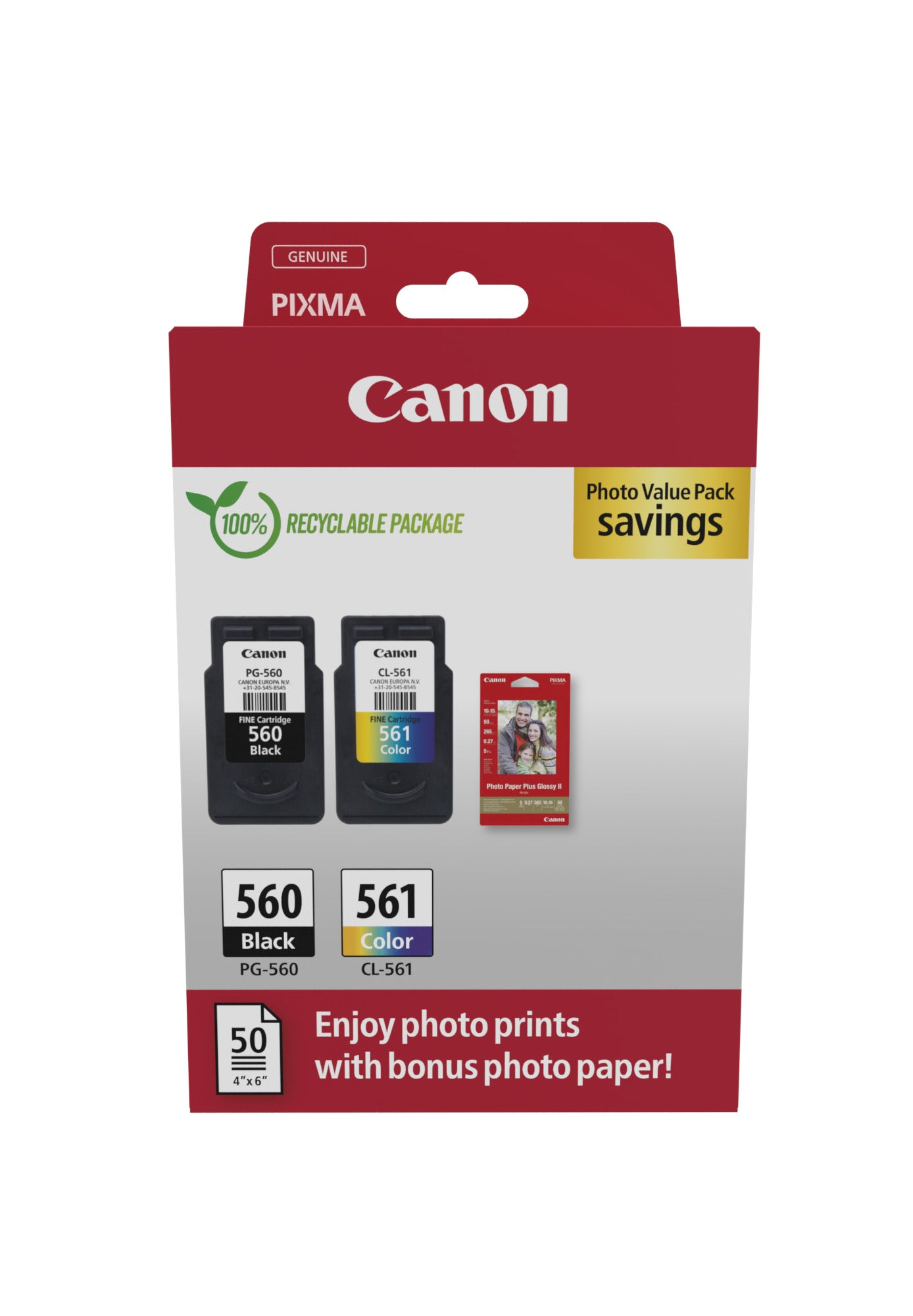 CANON Photo Value Pack schwarz/color PGCL560/1 PIXMA TS5350 7.5/8.3ml