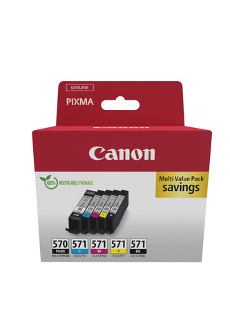 CANON Multipack Tinte PGBK/CMY/BK PGCL570/1 PIXMA MG5750 15/7ml