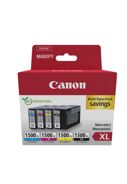 CANON Multipack Tinte XL BKCMY PGI-1500XL MAXIFY MB2050/MB2350 70.7ml