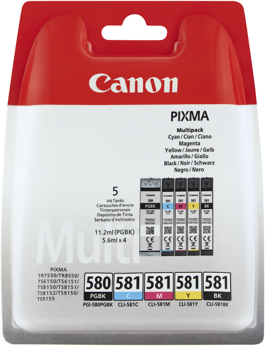 CANON Multipack Tinte PGBKCMYBK PGI-580-581 Pixma TS6150/TS8150