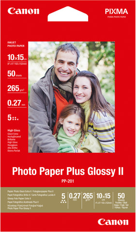 CANON Photo Paper Plus 265g 10x15cm PP2014x6 InkJet glossy II 50 Blatt