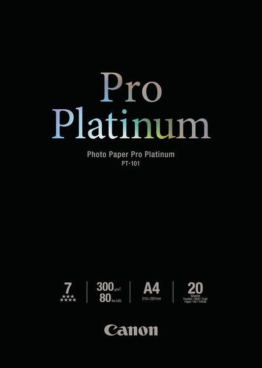 CANON Pro Platinum Photo Paper A4 PT101A4 InkJet glossy 300g 20 Blatt