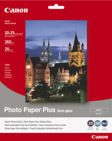 CANON Photo Paper Semi-gloss 20x25cm SG2018x10 PIXMA, 260g 20 Blatt