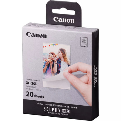 CANON Farbtinte/Kleberset 54x85mm XC-20L Selphy QX20 20 Blatt