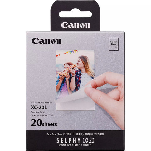 CANON Farbtinte/Kleberset 54x85mm XC-20L Selphy QX20 20 Blatt