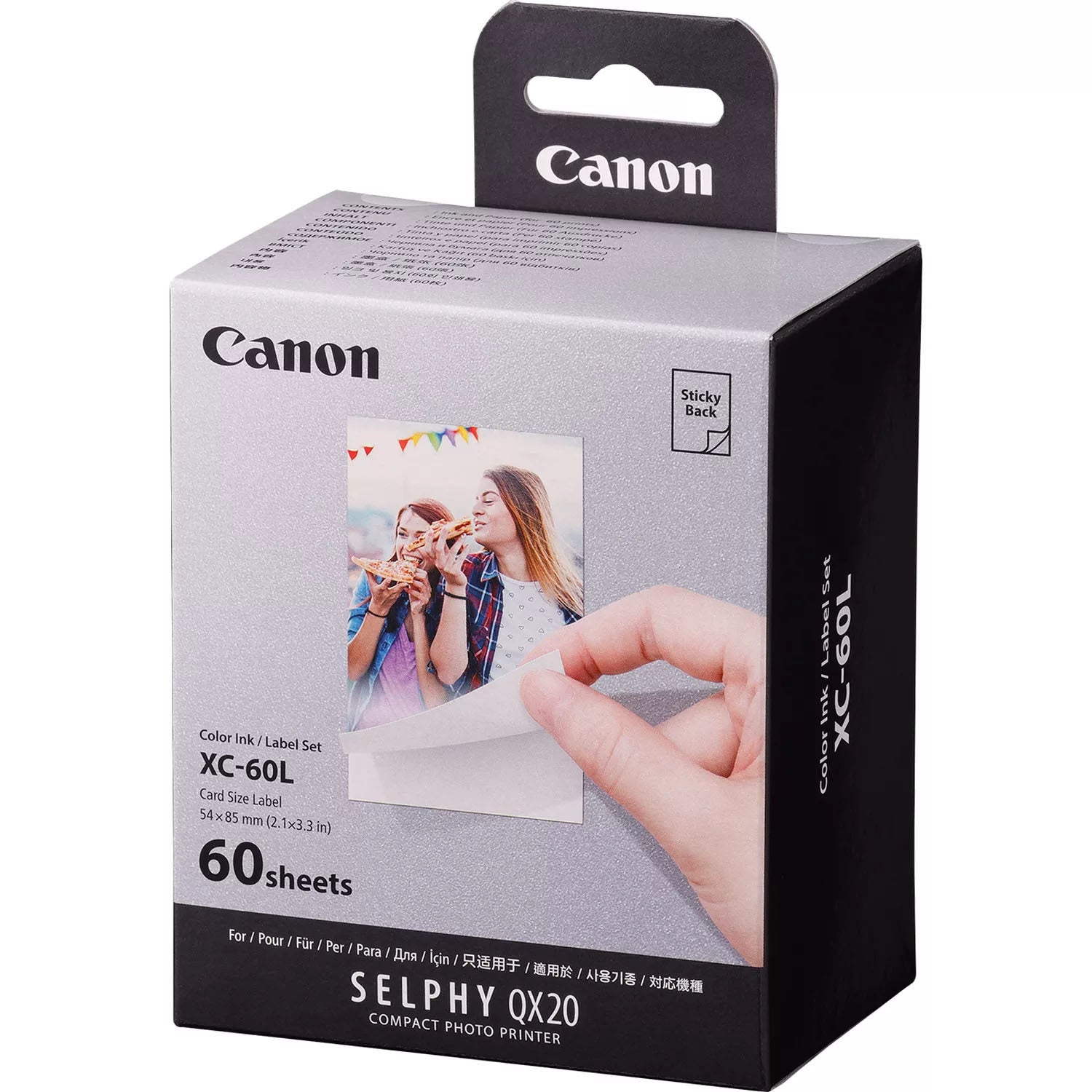 CANON Farbtinte/Kleberset 54x85mm XC-60L Selphy QX20 60 Blatt