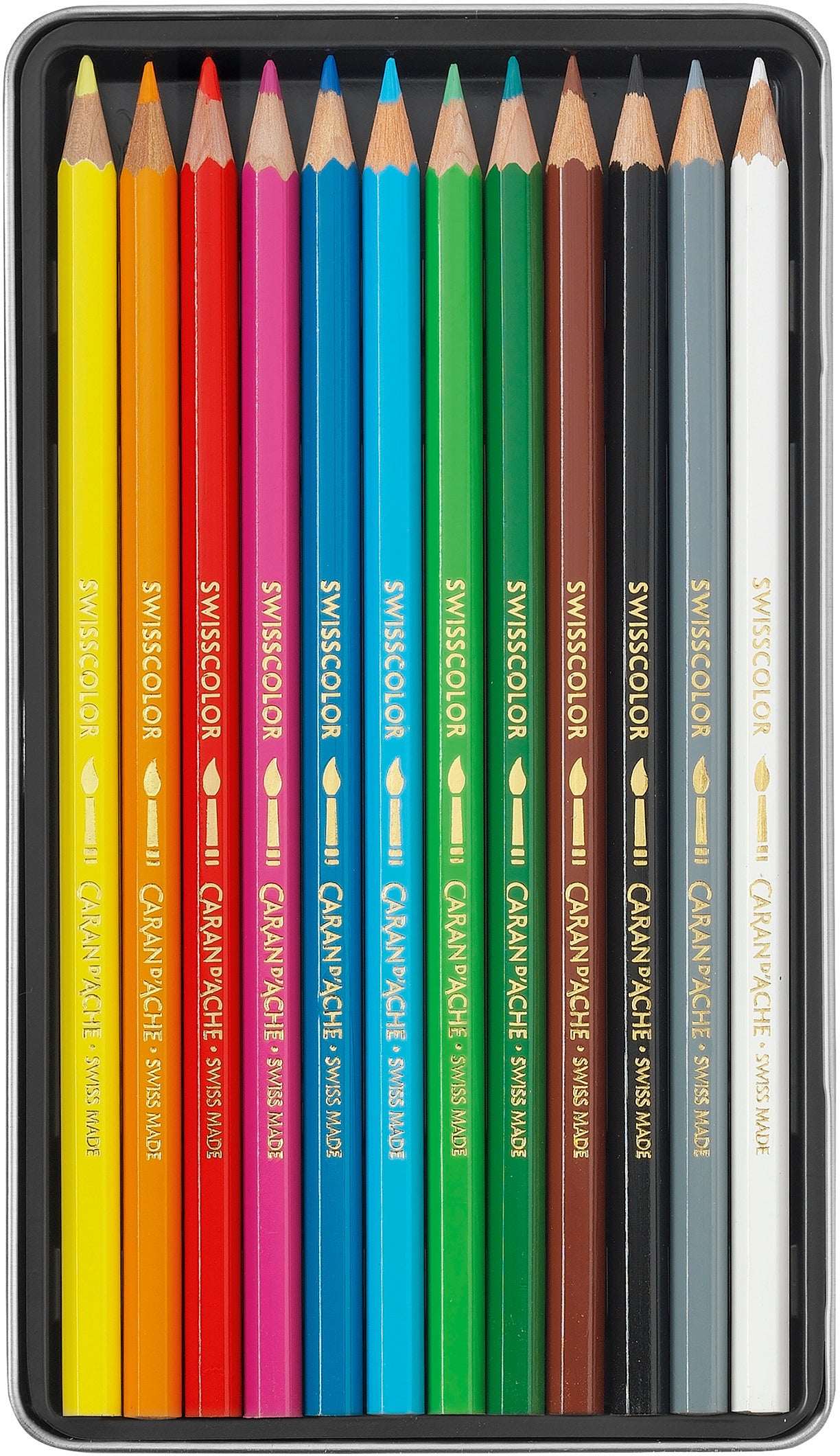 CARAN D'ACHE Farbstifte Swisscolor 1285.712 assortiert 12 Stück