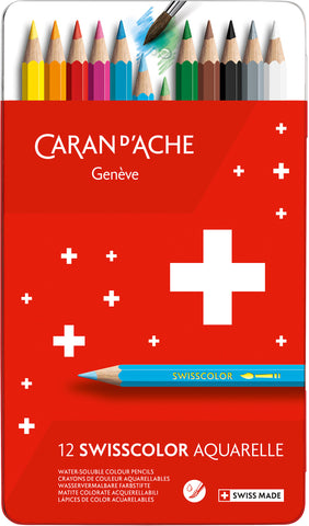 CARAN D'ACHE Farbstifte Swisscolor 1285.712 assortiert 12 Stück