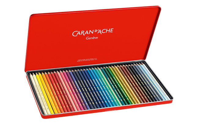 CARAN D'ACHE Farbstifte Supracolor 3,8mm 3888.340 ass. in Metallsch. 40 Stück