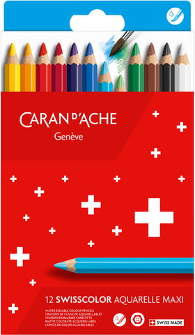 CARAN D'ACHE Farbstifte Swisscolor 498.812 Maxi 12 Stück