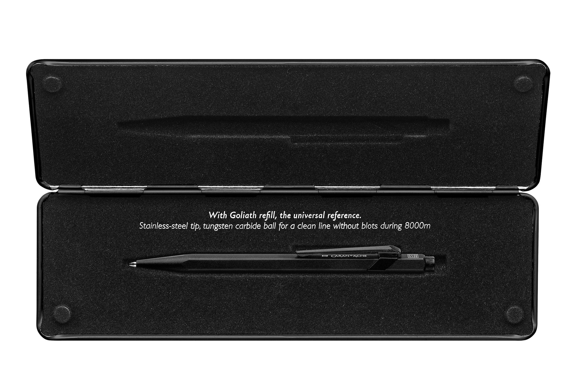 CARAN D'ACHE Kugelschreiber 849 Black Code 849.496 schwarz, mit Metalletui