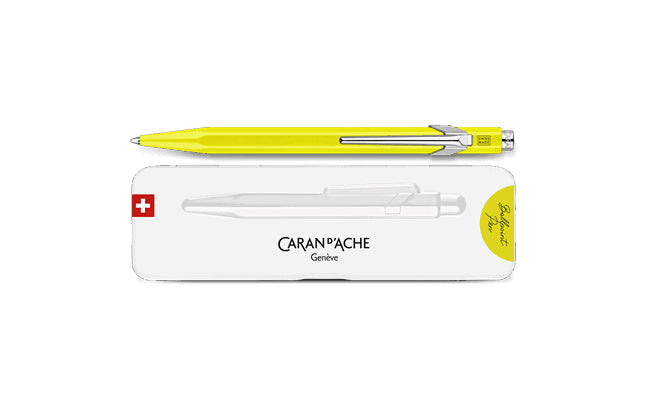 CARAN D'ACHE Kugelschreiber 849 Pop Line 849.970 gelb fluo, mit Metalletui