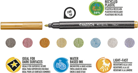 CARIOCA Fasermaler Fein 43162 Metallic E-8