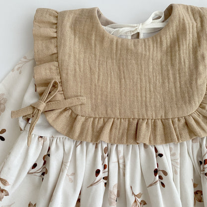 Jersey Dress with Shimmer Bib