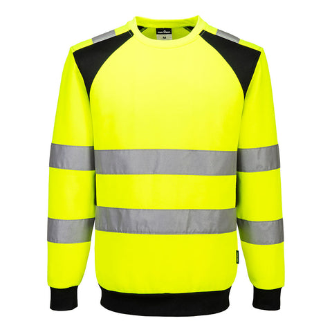 Portwest CD805 Sweatshirt – Gelb/Schwarz – bequem & sichtbar