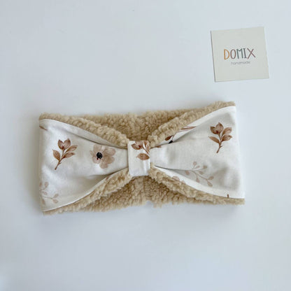 Baby Bow Headband – Winter Floral Design